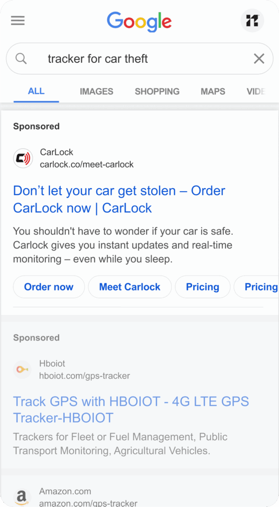 google ads za vodilna podjetja s pomočjo butične digitalne agencije notic primer oglasa 07