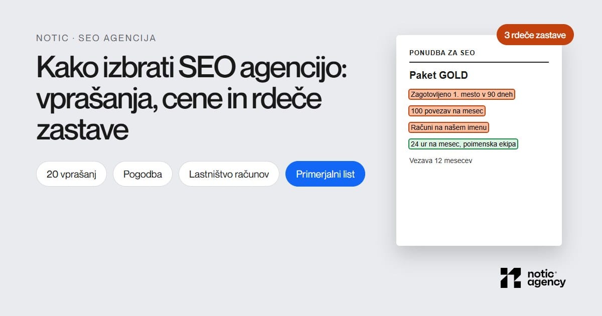 Kako izbrati SEO agencijo: vprašanja, cene in rdeče zastave