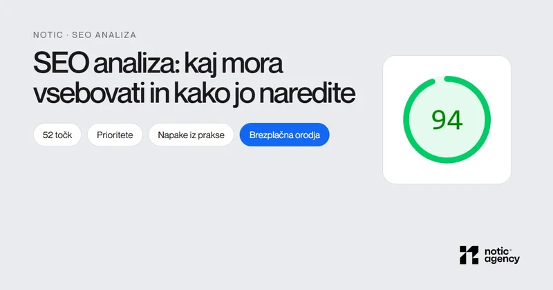SEO analiza: kaj mora vsebovati